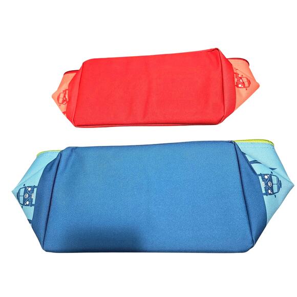 Trader Joe's Peach and Blue Mini Insulated Cooler Tote Bags Limited Edition New - Picture 3 of 4